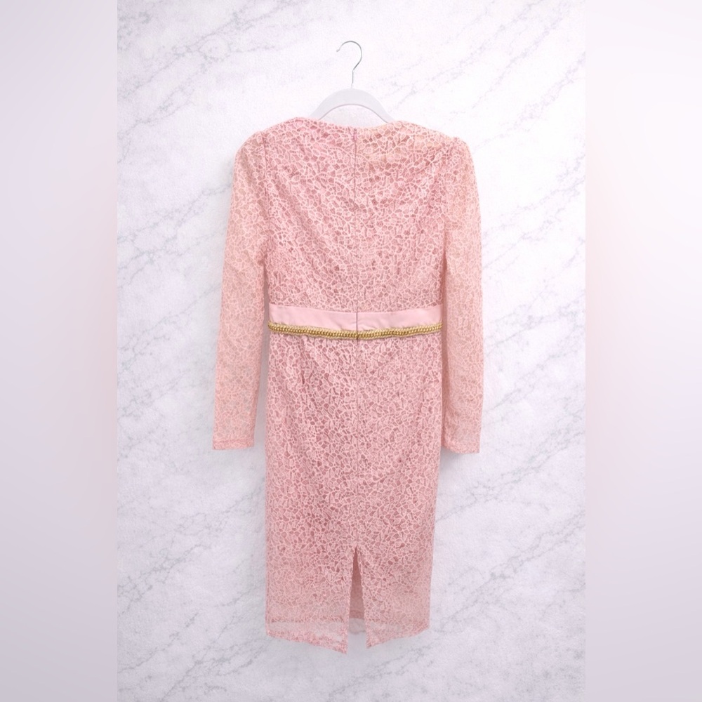 NWT Bella Barnett Elegant Pink Long Sleeve Dress - Picture 7 of 10